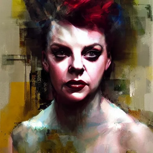 Image similar to judy garland and lady gaga morphed together, hybrid, jeremy mann painting