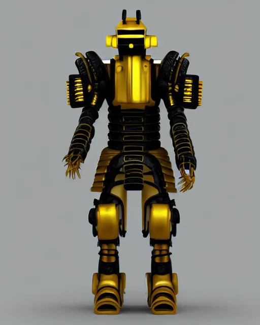 Image similar to the cyberpunk samurai made out of silky pearl smoke, cyrax cyberpunk steampunk robot 3 d digital art