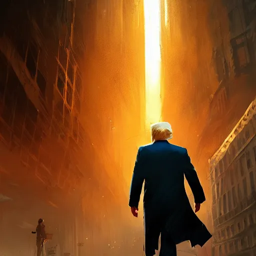 Image similar to donald trump, dramatic lighting, cinematic, establishing shot, extremly high detail, photorealistic, cinematic lighting, artstation, style by greg rutkowski