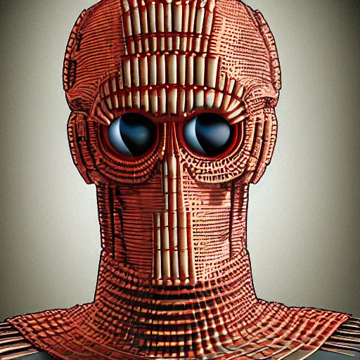 Image similar to bender from futurama, hyperrealistic intricate fractal