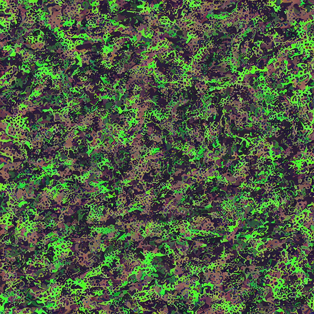 Image similar to shape of toads, error, camouflage pattern, camo made of frogs, minimal, abstract, acrylic, oil, clay, line work, mixed, stipples, glitch, datamosh, data, cybernetic, splotches, painting, dark, eerie
