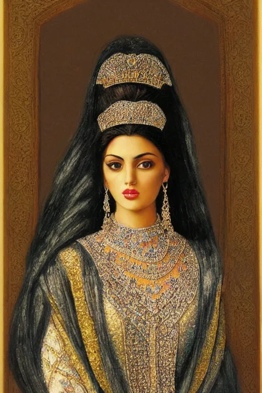 Prompt: Portrait of a Persian Princess who is an architect, beautiful princess, architect