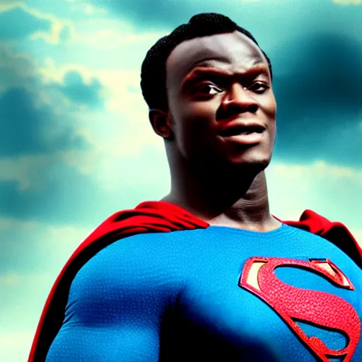 Prompt: film still of KSIOlajidebt as Superman