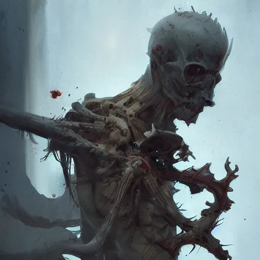 Image similar to bone collector by greg rutkowski