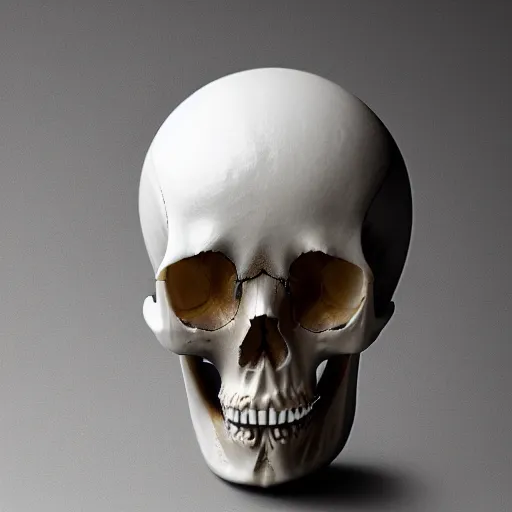 Image similar to A photo of a skull of an Alien, strange object, Alien skull, alien, professional photograph, studio lighting, highly detailed