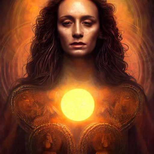 Image similar to majestic gracious regal goddess hecate portrait, mysterious atmospheric lighting, elysian fields, ancient greece, painted, intricate, volumetric lighting, beautiful, rich deep colours masterpiece, golden hour, golden ratio, sharp focus, ultra detailed, by leesha hannigan, ross tran, thierry doizon, kai carpenter, ignacio fernandez rios