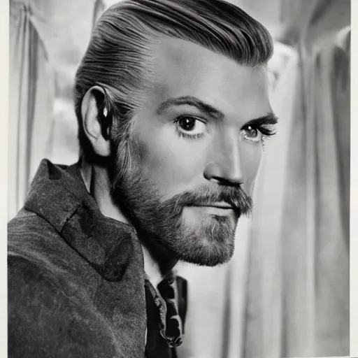 Prompt: Candid portrait photograph of Flash Gordon taken by Cecil Beaton