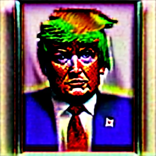 Image similar to donald trump portrait in the style of jason edmiston