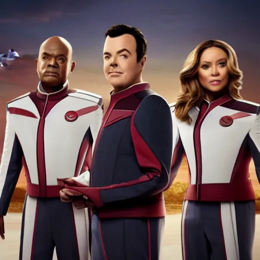 Prompt: the orville, seth macfarlane, tv show,