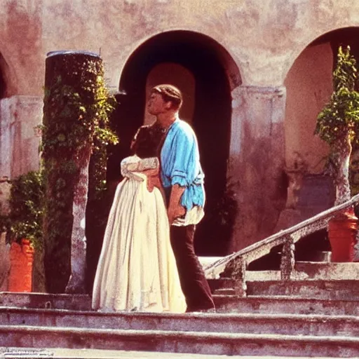 Image similar to a scene from the leopard by luchino visconti with burt lancaster and claudia cardinale set in sicily in the 1 9 th century. technicolor, masterpiece cinematic