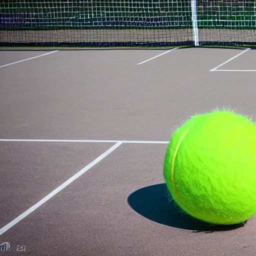 Image similar to tennis ball monster, colorful, RTX on, perfect face, intricate, Sony a7R IV, symmetric balance, polarizing filter, Photolab, Lightroom, 4K, Dolby Vision, Photography Award