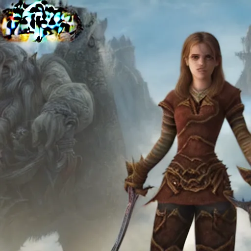 Image similar to emma watson in world of warcraft 4 k