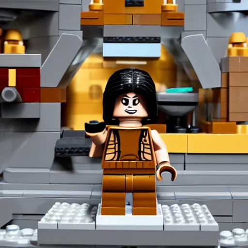 Prompt: kim kardashian in lego star wars