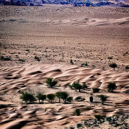 Prompt: 🗽 in desert, photography by bussiere rutkowski andreas roch