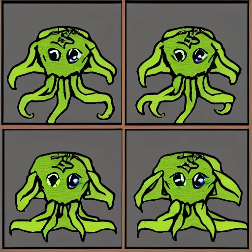 Image similar to Cthulhu as a minecraft mob