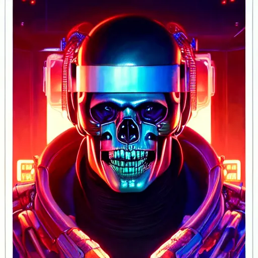Prompt: portrait painting of a cyberpunk synthwave skull wrapped in glass frosted perspex, ultra realistic, concept art, intricate details, eerie, highly detailed, photorealistic, octane render, 8 k, unreal engine. art by artgerm and greg rutkowski and charlie bowater and magali villeneuve and alphonse mucha