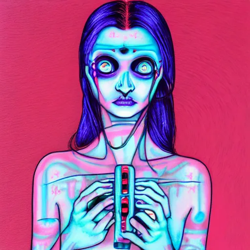 Image similar to ancient technology relic with glowing parts in the dark, by harumi hironaka