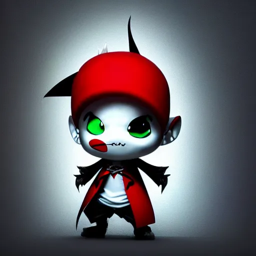 Prompt: super cute chibi Spawn 3D concept art by Todd mcfarlane, 4K, Full body, elegant, octane render, intricate, glowing effect, ornate, dynamic, centered, sharp focus, beautiful detailed, Game Art!!, hyper detailed, no background, cinematic, raytrace, Trend on artstation, C4D