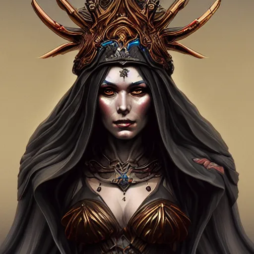 Image similar to Goddess of death, highly detailed, digital painting, artstation, concept art, smooth, sharp focus, illustration