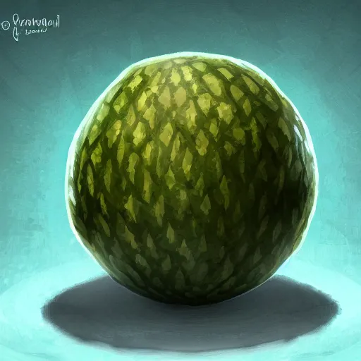 Prompt: An atronach made of melons, digital art, high quality, 8k