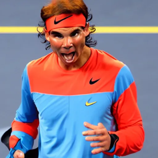 Image similar to rafael nadal dressed as charizard