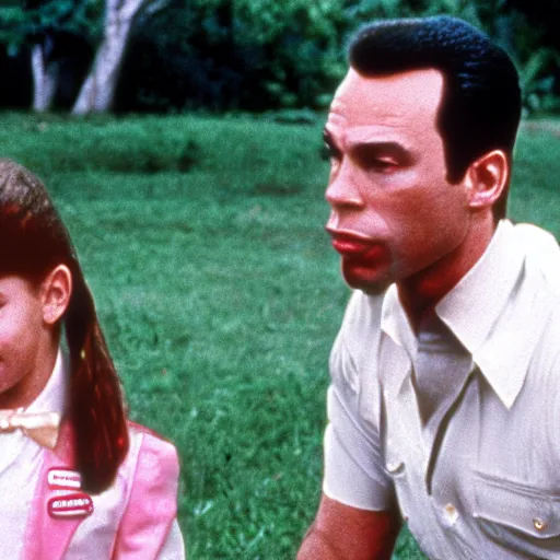 Image similar to john travolta as forrest gump