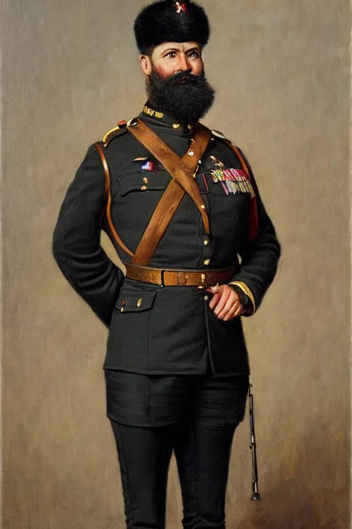 Prompt: full body portrait of the dictator of the minnesota timberwolves, 1 8 8 9, in full military garb, oil on canvas by william sidney mount, trending on artstation