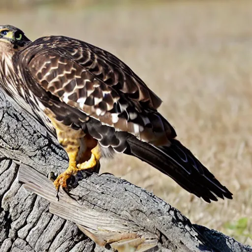 Prompt: hawk morphed with a rattlesnake
