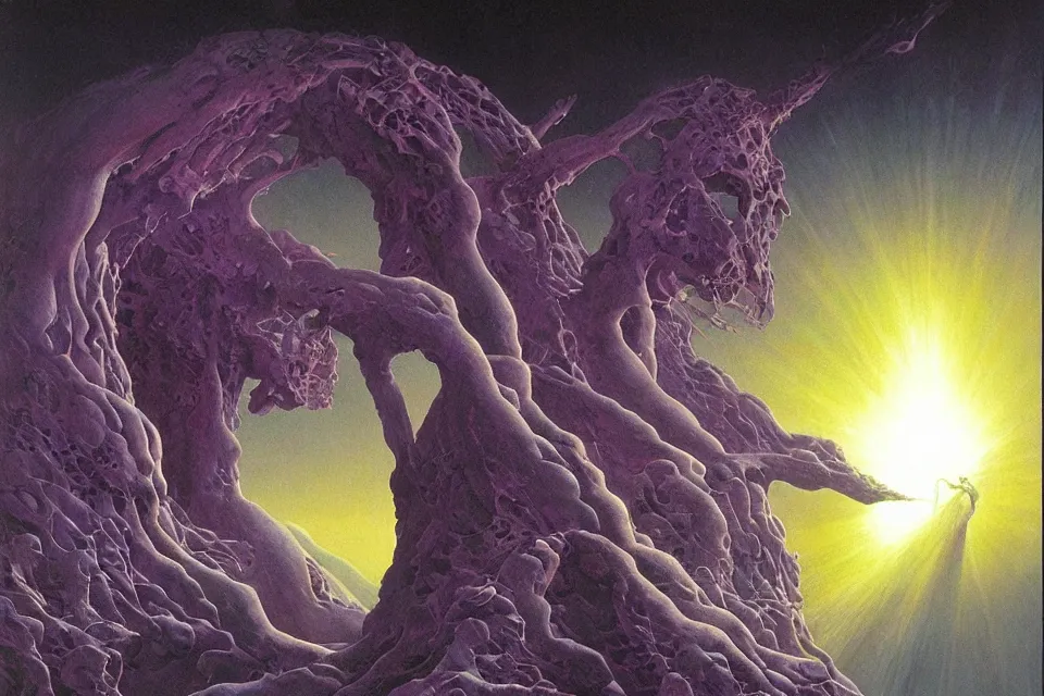 Prompt: infinite divine light, wayne barlowe.