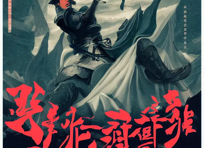 Prompt: Dramatic Admiral Yi Movie Poster:1 by sachin teng :6