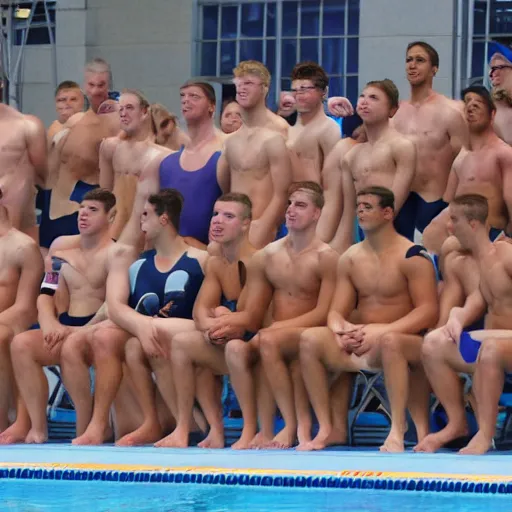 Image similar to college male athletes at swim meet