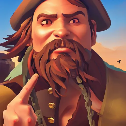 Image similar to painting jack the pirate on sea of thieves game avatar hero smooth face median photoshop filter cutout vector behance hd by jesper ejsing, by rhads, makoto shinkai and lois van baarle, ilya kuvshinov, rossdraws, illustration, art by ilya kuvshinov and gustav klimt