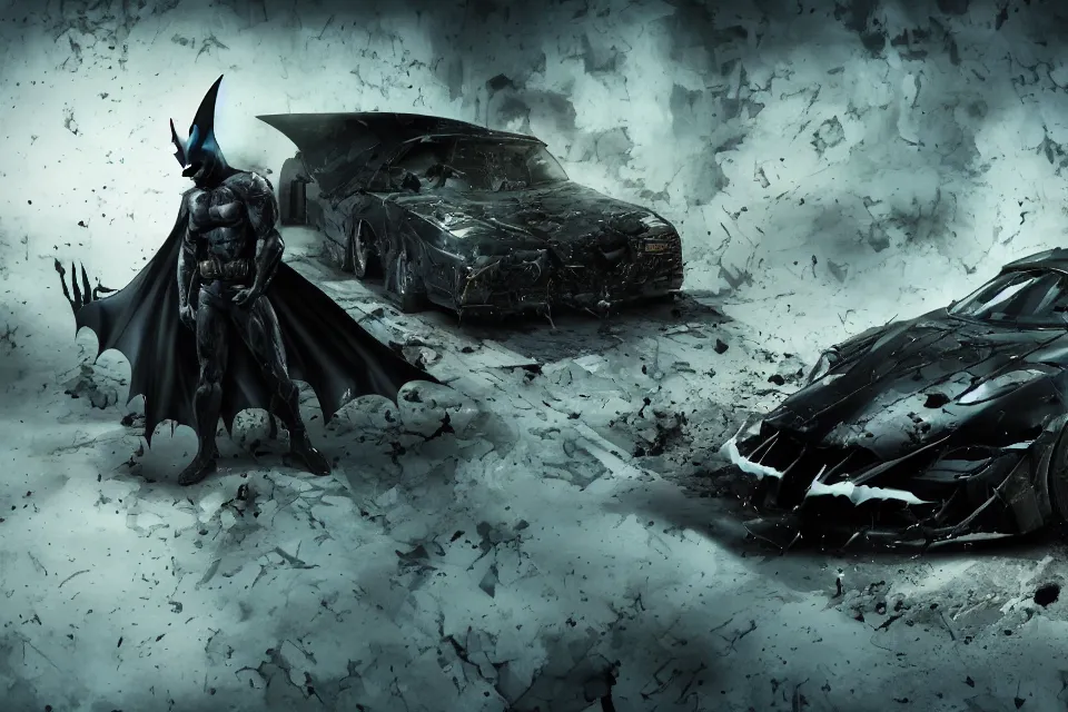 Premium AI Image  Batman batmobile in the city wallpaper