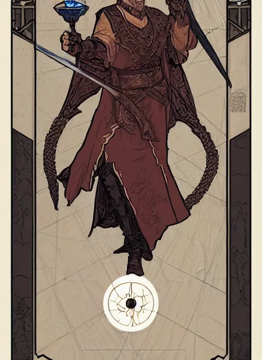 Prompt: tarot card of a high priest game of thrones character design by laurie greasley and sherree valentine daines concept art, matte, sharp focus, illustration, hearthstone, art by artgerm and greg rutkowski and alphonse mucha