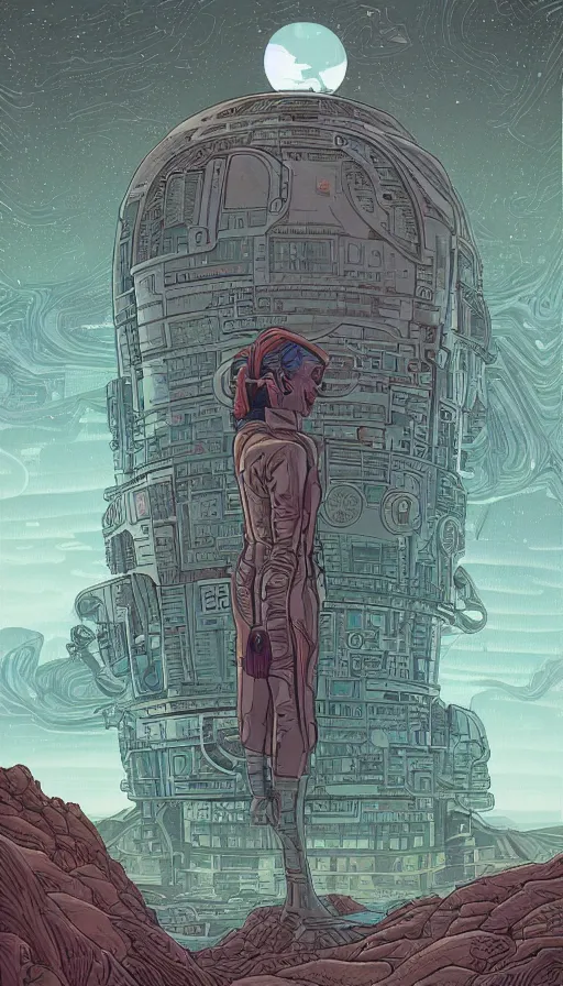 Image similar to Tha land of the forgotten androids, futurism, da vinci, Dan Mumford, Josan Gonzalez