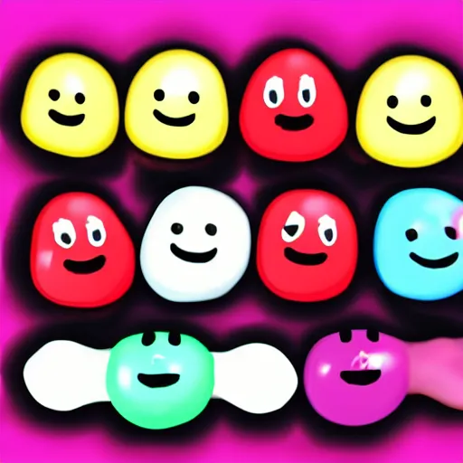 Image similar to smiling marshmallow jelly beans cartoon