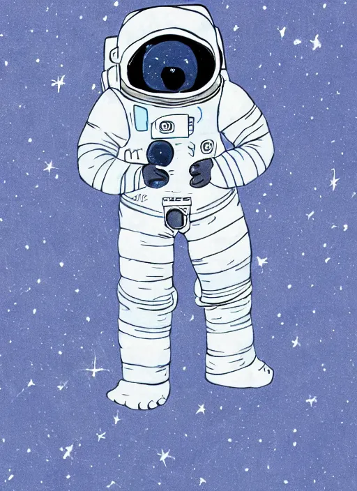 Prompt: a polar bear astronaut