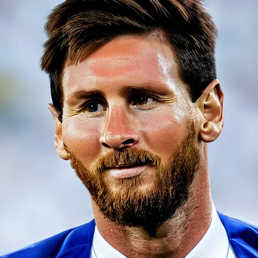 Image similar to giga chad messi