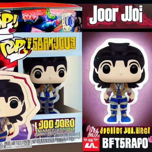 Image similar to jojos bizarre adventure, funko pop