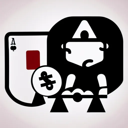 Image similar to gambling addict, digital art, iconic icon, 2 d vector logo, cartoon, t - shirt design