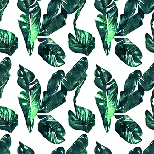 Image similar to repeating pattern seamless. watercolor. tropical palm leaves