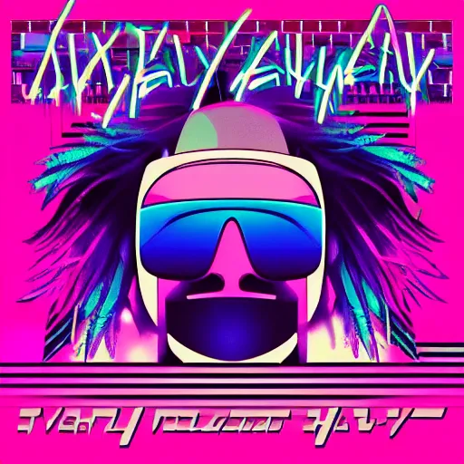 Prompt: a very very very very very very very beautiful synthwave profile picture