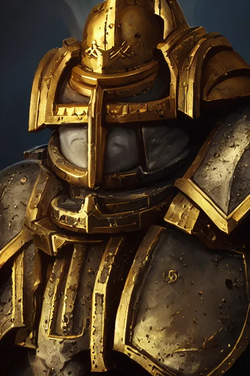 Image similar to armor portrait heros warhammer 4 0 k horus heresy fanart - the primarchs emperor by johannes helgeson animated with vfx concept artist & illustrator global illumination ray tracing hdr fanart arstation zbrush central hardmesh 8 k octane renderer comics stylized