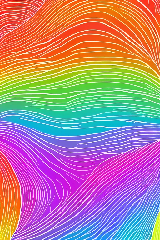 Image similar to minimalist boho style art of a rainbow, illustration, vector art