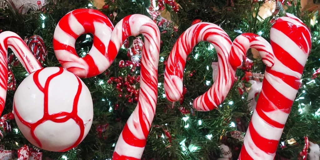 Image similar to base ball in candy cane lane