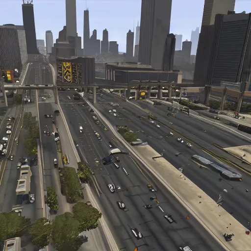 Prompt: in - game screenshot of grand theft auto : chicago