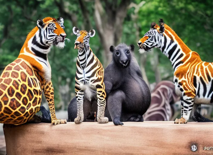 Image similar to board meeting of zoo animals. Highly detailed 8k. Intricate. Sony a7r iv 55mm. Award winning photography.