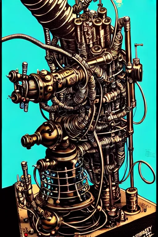 Prompt: steampunk mad scientist labratory, high details, intricately detailed, by vincent di fate, inking, 3 color screen print, masterpiece, trending on artstation,, sharp, details, hyper - detailed, hd, 4 k, 8 k