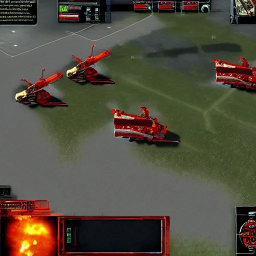 Prompt: Nuke launched in Command and Conquer Red Alert 3