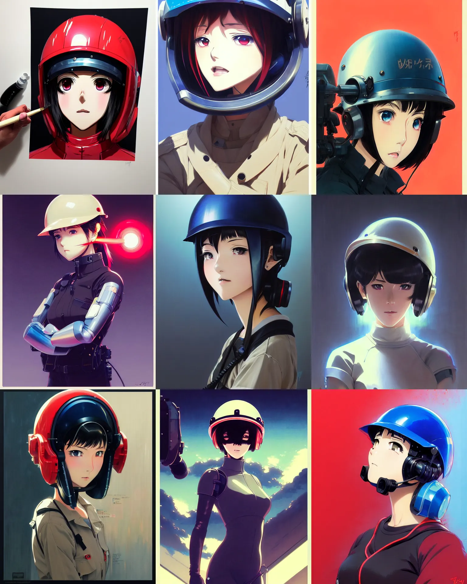Prompt: Anime promt engineer in helmet painting || cute-fine-face, pretty face, realistic shaded Perfect face, fine details. Anime. realistic shaded lighting poster by Ilya Kuvshinov katsuhiro otomo ghost-in-the-shell, magali villeneuve, artgerm, Jeremy Lipkin and Michael Garmash and Rob Rey